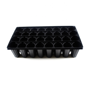 Factory Supply Flower Growing Trays Black Disposable Seed Plastic Trays
