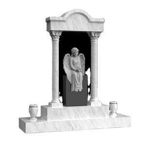 Prix de gros Statue d'ange en bronze Lapida Ange pleureur Base monumentale Forme béton Precasat - Product Image 1