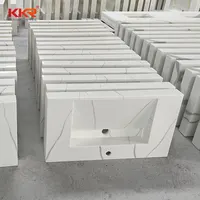 Kkr Marble Pattern Wash Basin Modified Acrylic Solid Surface Wall Hung Bathroom Basins Bathroom Sink