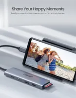 Adaptador Multipuerto UGREEN CM136 USB C Hub 5 en 1, 4K-HDMI, Entrega de Energía de 100W, 3 Puertos de Datos USB 3.0, Velocidad de Transferencia de 5Gbps
