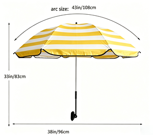 Chaise longue <span class=keywords><strong>de</strong></span> <span class=keywords><strong>plage</strong></span> pliable <span class=keywords><strong>avec</strong></span> <span class=keywords><strong>parasol</strong></span> rayé intégré, chaise <span class=keywords><strong>de</strong></span> spectateur sportive d'extérieur anti-UV, vente en gros MOQ200 - Product Image 2