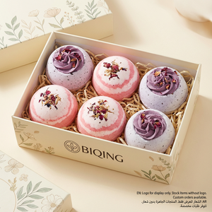 บาธบอมบ์ส่วนผสมจากธรรมชาติ 100% ขายส่ง 3 ชิ้น ของขวัญวันแม่ กล่องของขวัญสปาเกลือ Epsom ชุดกล่องของขวัญสปาเกลือ - Product Image 6