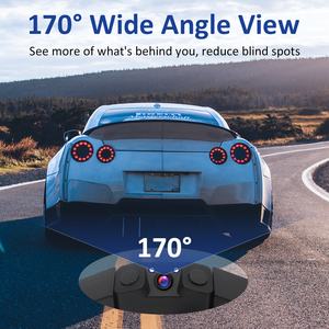 Cámara de Marcha Atrás para Matrícula de Coche con 2 Sensores de <span class=keywords><strong>Radar</strong></span>, Alarma Audible, Sistema de Estacionamiento Visual, Sin Perforaciones - Product Image 4