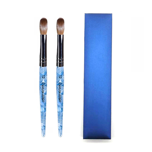 Pinceau à ongles en acrylique à manche bleu, 100% poils de Kolinsky purs, logo personnalisé, poudre acrylique, vernis à ongles, pinceau de manucure pour salon - Product Image 1
