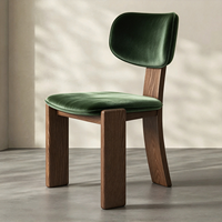 Chaise de salle à manger en bois massif |   Chaise de salle à manger avec dossier, style moderne du milieu du siècle |   Fauteuil d'appoint en bois haut de gamme de designer