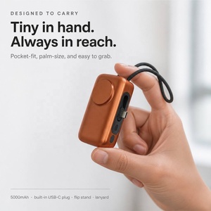Power Bank Magnetico Compatto da 5000mAh per Orologi, <span class=keywords><strong>Ricarica</strong></span> Diretta USB-C 22.5W per Telefono, <span class=keywords><strong>Ricarica</strong></span> Wireless per Orologi, Portatile EDC - Product Image 1