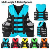 Veste de sauvetage commerciale réglable en Oxford 600D avec mousse NBR, 120-150N, pour rafting en eaux vives, avec bandes réfléchissantes, vente en gros
