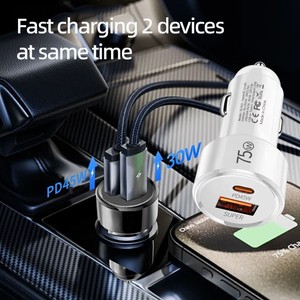 Caricabatterie per Auto Ultra Rapido 75W 45W PD QC 3.0, Adattatore USB-C per Telefono, Caricatore per Auto di Marca - Product Image 2