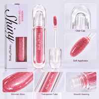 Gloss à lèvres brillant effet eau 8 couleurs, hydratant, pailleté, maquillage pour les lèvres, non collant, vente en gros, marque privée, OEM, ODM