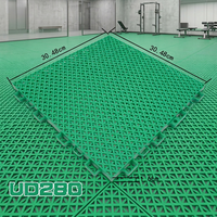 Revêtement de sol modulaire en polypropylène antidérapant, imperméable et ignifuge, à emboîtement, pour sport, extérieur moderne, lavage de voitures, drainage, stationnement
