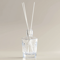 Bouteilles diffuseurs cylindriques en verre transparent personnalisées en usine, 100 ml, récipients d'aromathérapie vides, options de logo et de couleur OEM disponibles