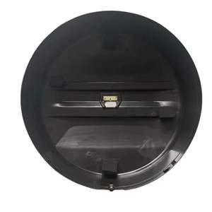 Housse <span class=keywords><strong>de</strong></span> <span class=keywords><strong>roue</strong></span> <span class=keywords><strong>de</strong></span> <span class=keywords><strong>secours</strong></span> arrière noire imperméable Chengwu pour BYD Yuan EV/PRO 2018-2023 en acier inoxydable + matériau ABS - Product Image 5