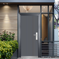 Porte d'entrée principale en acier pour maison, style indonésien, en fer forgé, sécurisée, élégante, pour intérieur et extérieur
