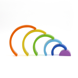 Prêt <span class=keywords><strong>à</strong></span> expédier Jouets éducatifs <span class=keywords><strong>en</strong></span> bois empilables <span class=keywords><strong>arc</strong></span>-<span class=keywords><strong>en</strong></span>-<span class=keywords><strong>ciel</strong></span> pour les enfants de 2 <span class=keywords><strong>à</strong></span> 4 ans Montessori Unisexe EDULAND - Product Image 4