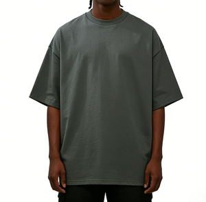 Camiseta de Manga Corta con Cuello Redondo, Color Sólido, Estilo Casual Simple, con Logotipo Personalizado Bordado o Impreso - Product Image 1