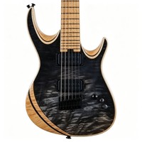 Gitar Elektrik 7 Senar MM7-TBK Double Cutaway dengan Fingerboard Roasted Flamed Maple, H-H Alnico V, Locking Tuner, dan Finishing Gloss TBK
