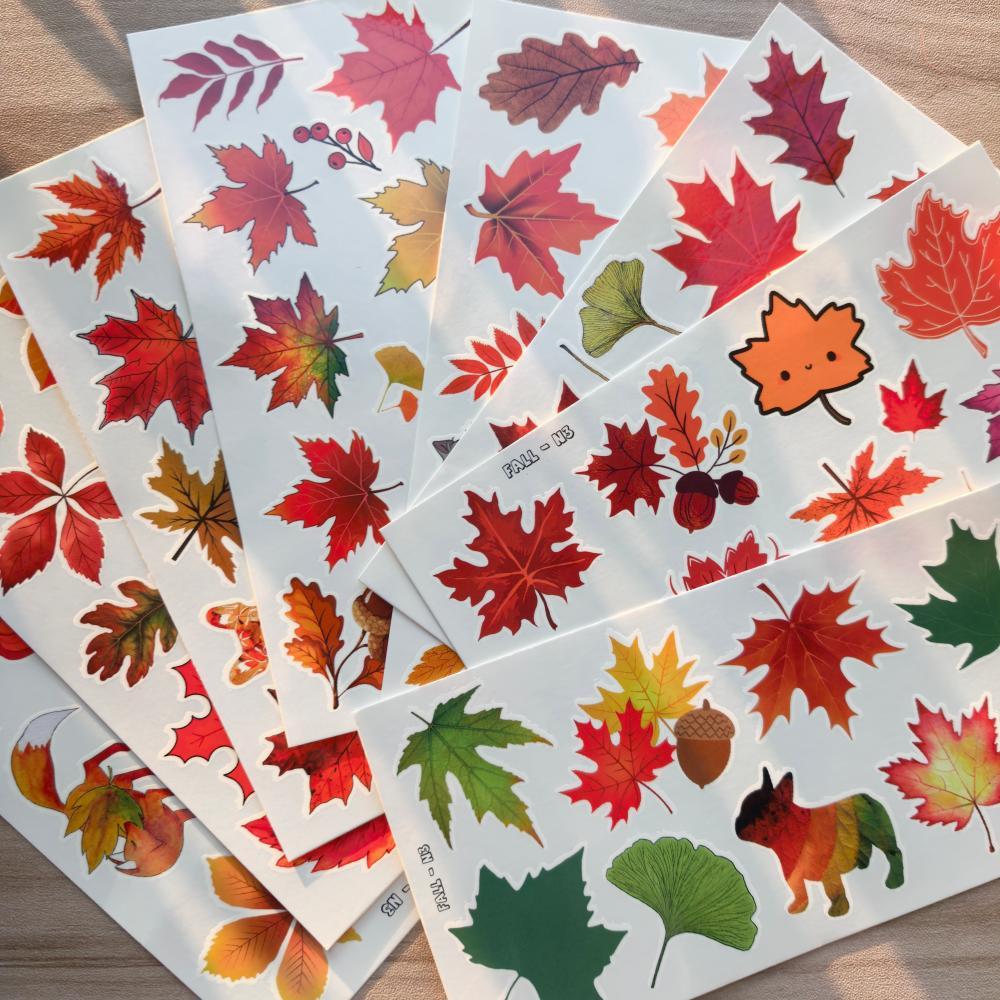 Fall Leaf 3 -8 sheets