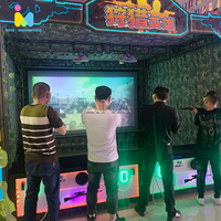 Simulateur de tir de haute qualité pour 4 joueurs, borne d'arcade à monnayeur avec écran de projection de 150 pouces et 20 jeux de chasse