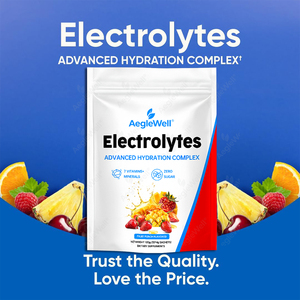 AegleWell Advanced Hydration, Polvo de Electrolitos, Suplemento de Hidratación con <span class=keywords><strong>7</strong></span> Vitaminas + Minerales, Sobres de Electrolitos de Dosis Única - Product Image 2
