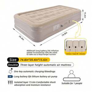 Baiyuheng dormitorio inflable + coche + aire + cama de aire con bomba integrada doble aire inflable cama al aire libre - Product Image 2