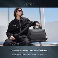 Sac à bandoulière décontracté pour homme Arctic Hunter, sacoche professionnelle de luxe grande capacité pour ordinateur portable en polyester avec fermeture éclair, léger