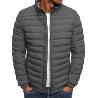 Veste d'hiver décontractée pour homme ODM, couleur unie, col montant, fermeture éclair, finition soignée