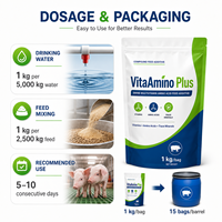 Aditivo Alimenticio Multivitamínico con Aminoácidos para Cerdos, para Mejorar la Inmunidad, Aliviar el Estrés y Apoyar el Crecimiento