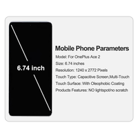 Écrans LCD pour téléphone portable OnePlus ACE 2, écran tactile LCD de remplacement pour OnePlus ACE 2 Pro, écran pour OnePlus ACE 2