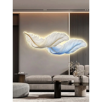 Applique murale moderne à plumes à LED Appliques murales d'intérieur Luminaire Salon Couloir Chambre Décoration Appliques murales