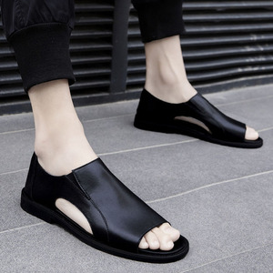 Nouvelles sandales d'été en cuir souple pour <span class=keywords><strong>hommes</strong></span>, antidérapantes, style romain, pour la plage – Vente en gros fabricant - Product Image 4