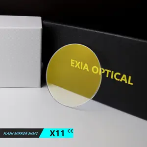 EXIA X11 1.56 Lensa Cokelat Photoromik SHMC Cermin Kilat K Kurva Dasar Emas 0 Kualitas Kelas AB