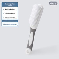 Brosse de nettoyage polyvalente à long manche - Poils en nylon doux pour nettoyer les vêtements, les chaussures, les sols et les chambres d'hôtel