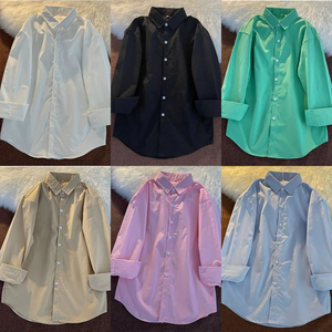 Camisa <span class=keywords><strong>de</strong></span> Mujer <span class=keywords><strong>de</strong></span> Manga Larga, Holgada, Casual y Versátil con Cuello Moderno, Nueva Colección Primavera 2026, Venta al Por Mayor - Product Image 1