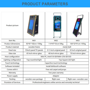 70 ''gương Photo Booth máy với máy ảnh và máy in xách tay Selfie ma thuật gương Photo Booth màn hình cảm ứng Led khung kiosk - Product Image 5