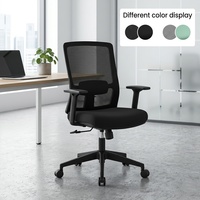 Chaise de bureau ergonomique réglable avec support lombaire pour la maison et le bureau, chaise de conférence avec accoudoirs en métal