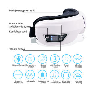 Masseur oculaire pratique avec compression thermique, massage par vibration à pression d'air sans fil, soin des yeux, meilleur <span class=keywords><strong>prix</strong></span> - Product Image 2