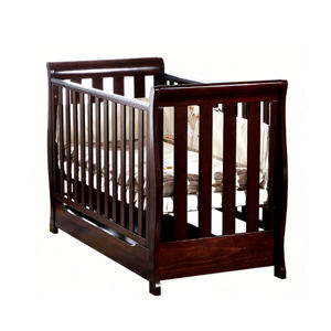 Cuna Moderna Ajustable de Madera Maciza para Recién Nacidos, Cuna Multifuncional con Diseño de Roble Blanco para Dormitorio y Uso Hospitalario - Product Image 1