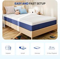 Gel-Memory-Foam-Matratze, mittelfest, zur Druckentlastung und zur Wirbelsäulenausrichtung, CertiPUR-US-zertifiziert