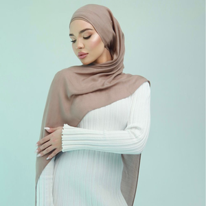 Baboom Écharpe Modal de Haute Qualité Tissé Doux Respirant 180*70cm Châle Double Couture Couleur Blocage Multifonction Toutes Saisons - Product Image 1