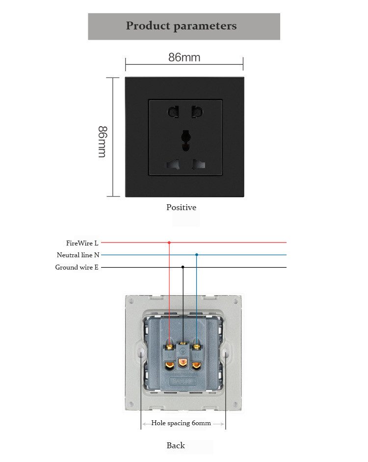 86British standard with USB mobile phone charging wall socket British switch panel power strip switch socket wall electric