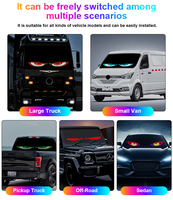 Panel de Matriz LED RGB de Animación Personalizada BGZM 16x64, 12V, Programable, Ojo de Diablo, para Publicidad en Autos/Camiones, Nueva Aplicación de Control, 2 Años de Garantía