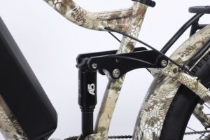 Vélo de montagne électrique à <span class=keywords><strong>moteur</strong></span> central 48V <span class=keywords><strong>1000W</strong></span>, pneus larges de 26 pouces, batterie 17,4 Ah, suspension intégrale, frein à huile, 8 vitesses, personnalisable - Product Image 4