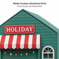 Boîte cadeau personnalisée en forme de maison de Noël avec couvercle articulé, imprimée, pliable, vente en gros, directement de l'usine pour la vente au détail et les cadeaux