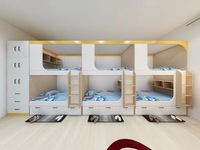 Lits pour dortoir Meubles de dortoir modernes Lits superposés avec bureau OEM