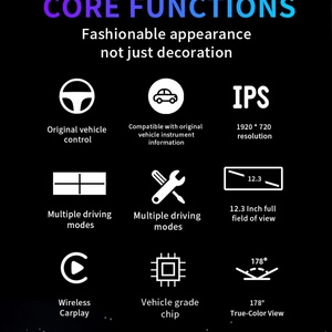 Affichage numérique intelligent du tableau de bord 12,3'' avec HUD, compteur de vitesse, Carplay pour Cadillac ATS 2014-2017 - Product Image 6