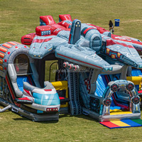Nouveauté avion à air personnalisé château gonflable fusée gonflable château rebondissant gonflable extérieur Commercial