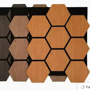 Paneles Acústicos Hexagonales de Forma Especial, Paneles de Madera Veneer Aku, Revestimiento de Pared Insonorizante para Decoración del Hogar - Product Image 1