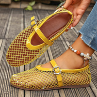Chaussures plates respirantes en maille à semelle souple pour femmes, taille plus, nouveau style