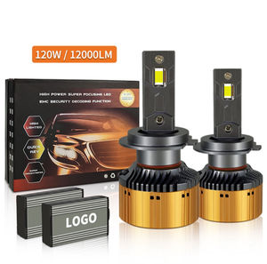G6 High Power 120W 12000Lm H7 Led Headlight <b>Bulb</b> 12V High Low Beam H4 Led Headlight 6000K <b>White</b> H1 H11 9005 9006 9012 Led - Product Image 1