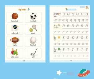 Cahiers d'apprentissage précoce à reliure spirale personnalisée, <span class=keywords><strong>livre</strong></span> d'alphabet magique pour la pratique des enfants - Product Image 4